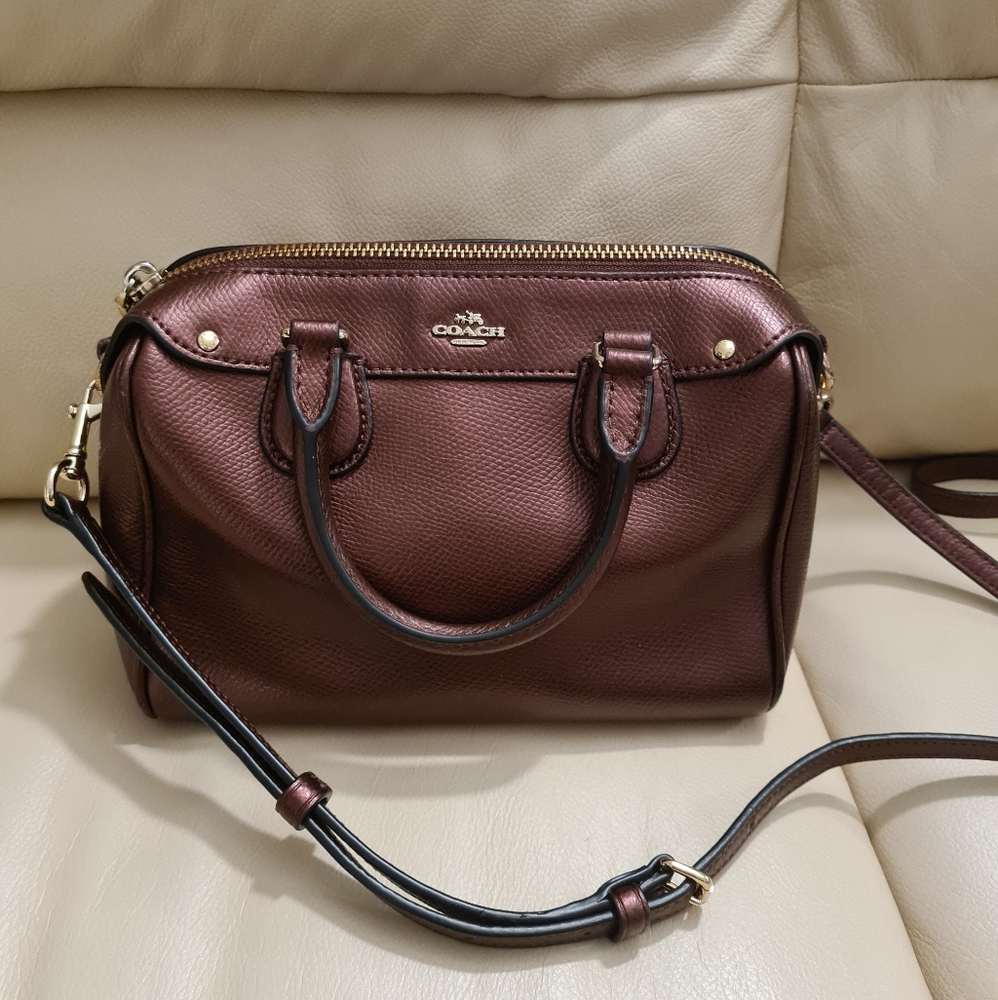 Coach burgundy crossbody